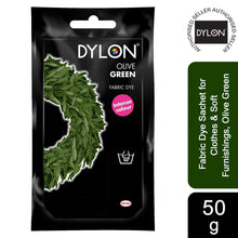 Load image into Gallery viewer, DYLON Hand Fabric Dye Sachet for Clothes, 50g, Olive Green