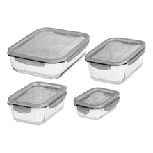 Load image into Gallery viewer, GastroMax Glass Food Container 0.25 L, 0.75 L, 1.6 L &amp; 2.7 L With Airtight Lid