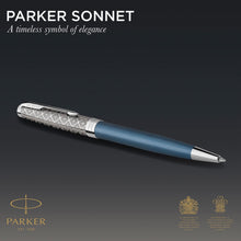 Load image into Gallery viewer, Parker Sonnet Ballpoint Pen Premium Metal 18K Gold Nib Black Ink Gift Box