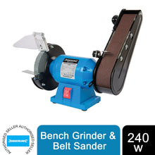 Load image into Gallery viewer, Silverline 612519 DIY 240W Bench Grinder &amp; Belt Sander 240W