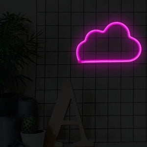 Aquarius Neon Cloud Shape Neon Light Pink Color LED Night Lights