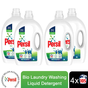 2 or 4pk Persil Liquid Washing Detergent, Non-Bio, Bio or Colour Protect 105Wash