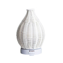 Load image into Gallery viewer, Haven Wicker Diffuser with LED Light-Mood Light, Air Freshener- White
