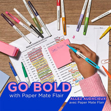 Load image into Gallery viewer, Paper Mate Flair Felt Tip Bold, Medium &amp; Ultra-Fine Pens, Assorted, Pack of 20