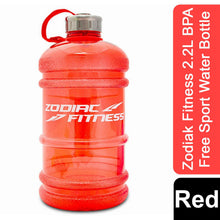 Load image into Gallery viewer, Zodiak Fitness 2.2L BPA Free Sport Water Bottle - Red