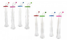 Load image into Gallery viewer, PMS 11 Inch 400ml Clear Bottle With Assorted Color Lid and Straw - Full swirl design