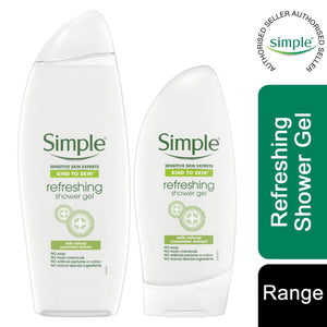 3pk 250ml or 500ml Simple Sensitive Skin Expert Water Boost Micellar Shower Gel
