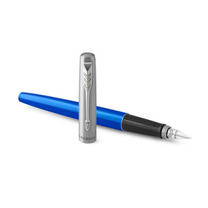 Parker Jotter Fountain Pen Originals Blue Finish Medium Nib Blue & Black Ink