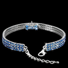 Load image into Gallery viewer, AQ Luxury Diamond Collar For Pets, Size Medium or Large, Blue, Red or White
