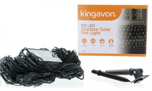 Kingavon 105 LED Outdoor Solar Net Light BB-SL335, Bright White