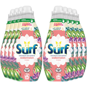 8x 24W Surf Long Lasting Fragrance Liquid Detergent 648ml, Total 192W