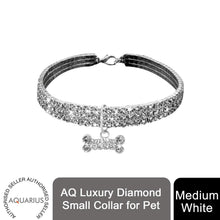 Load image into Gallery viewer, AQ Luxury Diamond Collar For Pets, Size Medium or Large, Blue, Red or White