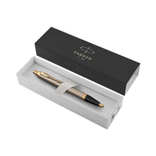 Load image into Gallery viewer, Parker IM Ballpoint Pen Brushed Metal Medium Point Blue Ink Gift Box