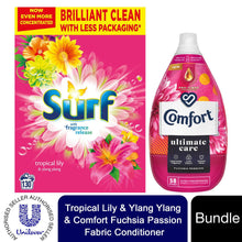 Load image into Gallery viewer, Laundry Bundle 1x130W Surf Laundry Powder &amp; 1x58W Comfort Fabric Conditioner