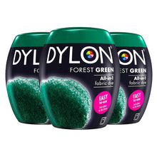 Load image into Gallery viewer, DYLON Washing Machine Fabric Dye Pod, Forest Green, 3 Packs of 350g