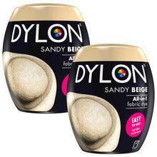 Load image into Gallery viewer, DYLON Washing Machine Fabric Dye Pod, Sandy Beige, 2 Packs of 350g