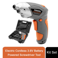 Load image into Gallery viewer, Terratek Electric Cordless 3.6V Battery Powered Screwdriver &amp; Tool Kit Set