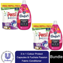 Load image into Gallery viewer, Laundry Bundle 2x50W Persil Colour Capsules &amp; 2x58W Comfort Fabric Conditioner