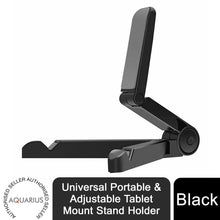 Load image into Gallery viewer, Aquarius Universal Portable &amp; Adjustable Tablet Mount Stand Holder, Black