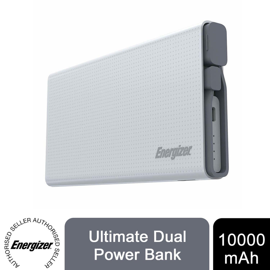 Energizer UE10004QC 10000mAh Ultimate Dual Power Bank QC 3.0 - White