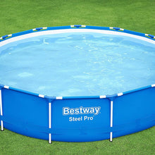 Load image into Gallery viewer, Bestway Round Steel Pro Blue or Steel Pro MAX Stone Wall Pool with Filter Pump