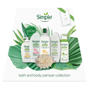 Simple Kind to Skin Bath & Body Pamper Collection 5pcs Gift Set with For Her