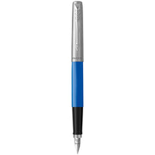 Load image into Gallery viewer, Parker Jotter Fountain Pen Originals Blue Finish Medium Nib Blue &amp; Black Ink