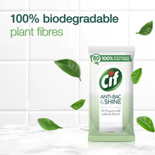 Load image into Gallery viewer, 3pk Cif Power &amp; Shine Biodegradable Wipes, 80 Sheets