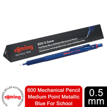 Load image into Gallery viewer, Rotring 600 Mechanical Pencil Medium Point Metallic Blue 0.5 mm For School