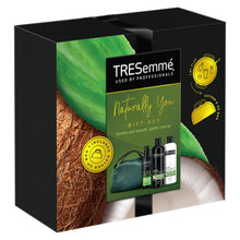 Load image into Gallery viewer, TRESemme Naturally You Hair Care Gift Set for Her with Green Cosmetic Bag