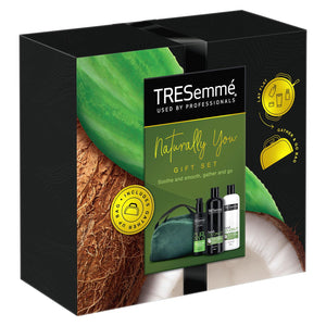 TRESemme Naturally You Hair Care Gift Set for Her with Green Cosmetic Bag