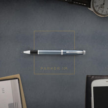 Load image into Gallery viewer, Parker IM BallPoint Pen Light Blue Grey Fine Point Black Ink Gift Box