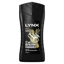 Load image into Gallery viewer, 3pk of 250ml Lynx 12hrs Refreshing Fragrance Shower Gel with 100% Moisturisers
