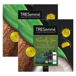 TRESemme Naturally You Hair Care Gift Set for Her with Green Cosmetic Bag