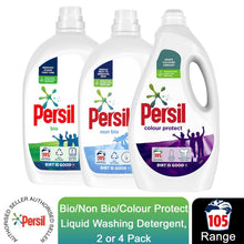 Load image into Gallery viewer, 2 or 4pk Persil Liquid Washing Detergent, Non-Bio, Bio or Colour Protect 105Wash