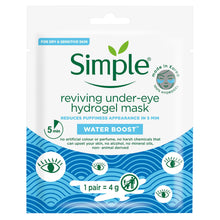 Load image into Gallery viewer, 3x Simple Sensitive Skin Expert 100% Hydrogel UnderEye Mask Brightening/Reviving