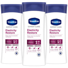 Load image into Gallery viewer, 3x400ml Vaseline ExpertCare Instant DrySkin Rescue or Elasticity Restore Lotion