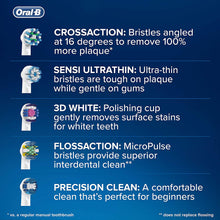 Load image into Gallery viewer, 4xOral-B FlossAction, CrossAction, 3D White or Sensi Clean Toothbrush RefillHead
