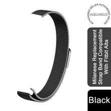 Load image into Gallery viewer, AQ Fitbit Alta Milanese Replacement Straps Alta- Black