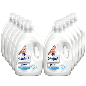 10x of 3L Comfort Pure Hypoallergenic Fabric Conditioner for Sensitive Skin, 85W