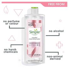 Load image into Gallery viewer, 2xof400ml Simple Kind to Skin Expert Micellar CleansingWater with Multi-Vitamins