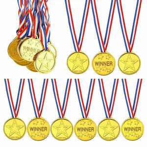 Aquarius Sports Medal With Ribbon Light Weight Medals For Children's,12pc