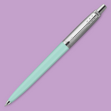 Load image into Gallery viewer, Parker Jotter Ballpoint Pen Pastel Collection Mint Purple Medium Nib Blue Ink 2x