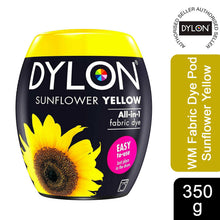 Load image into Gallery viewer, DYLON Washing Machine Fabric Dye Pod, Sunflower Yellow, 1pk of 350g