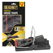 Load image into Gallery viewer, Deadfast Power Kill Mouse Trap Rodent Control Indoor &amp; Outdoor Twin 2 Pack
