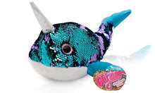 Load image into Gallery viewer, Doodle Glitzies Narwhal Magic Sequin Plush - 18&quot;inch Assorted Colors