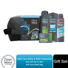 Load image into Gallery viewer, Dove Men Daily Care Body &amp; Bath Essentials 4pcs Gift Set For Men with Wash Bag