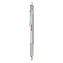 Load image into Gallery viewer, Rotring 800 Ballpoint Pen Medium Point Blue Ink Silver Barrel Refillable