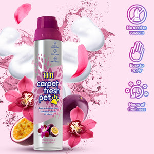 1001 Carpet Fresh 300ml Cans x6, Thai Orchid For Carpets, Rugs & Upholstery