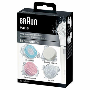 Braun Multi-Coloured Replacement Brushes for Combination Skin, Pack of 4